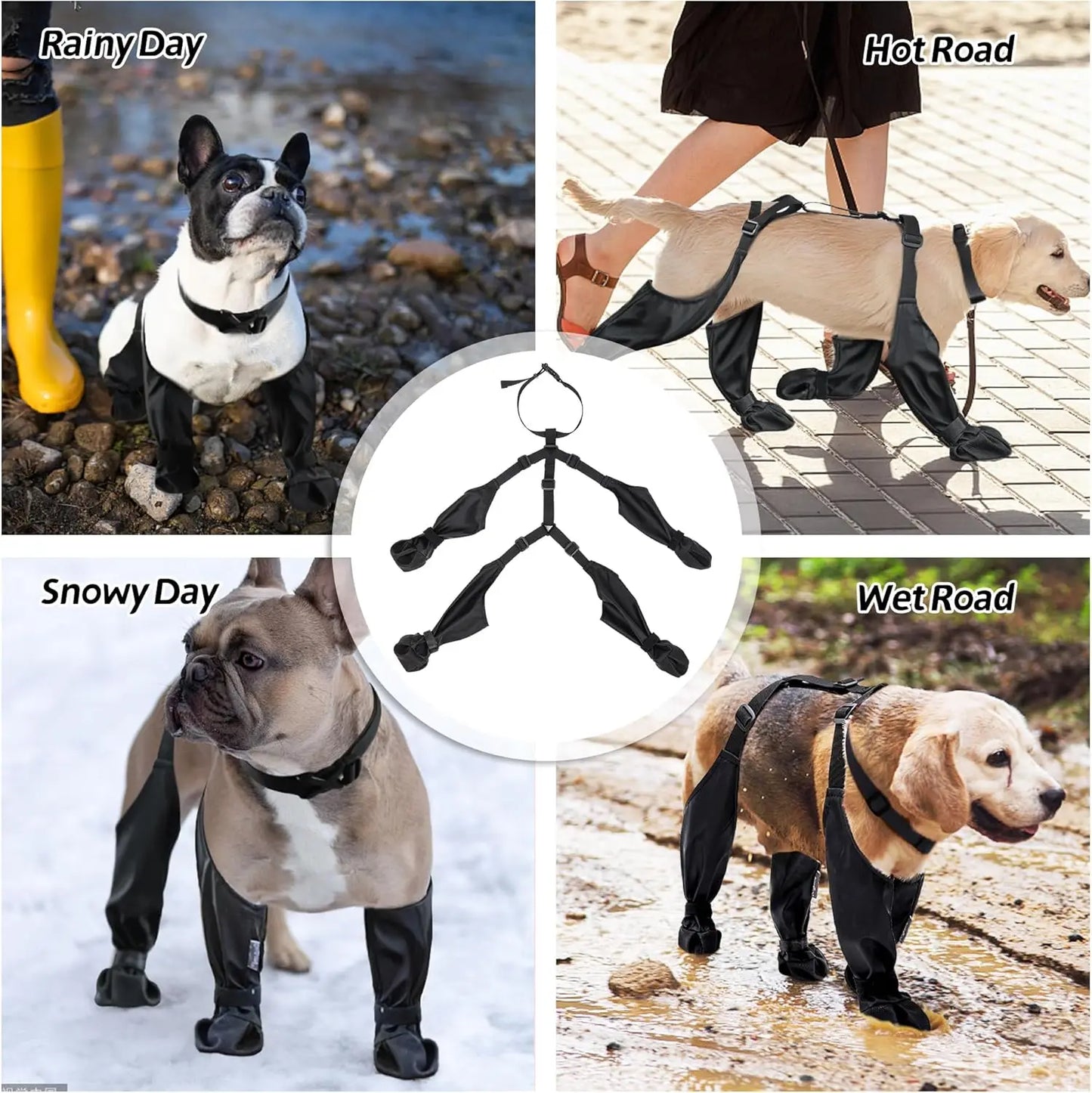 PawBoots – Schutzschuhe für kleine & große Hunde (4 Stück)